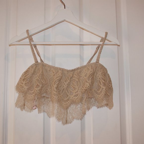 VICTORIA'S SECRET Crochet Lace Flutter Bralette M - Picture 6 of 16